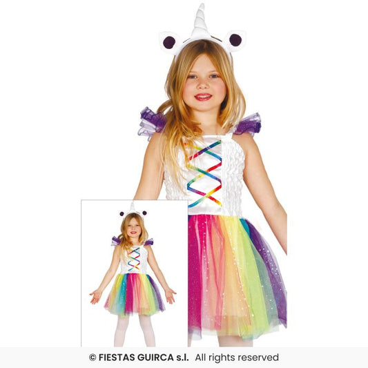 Multi Tutu Fairytale Girls Unicorn Mythical Fancy Dress Costume Book Day Age 3-12