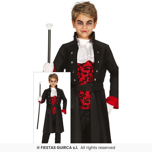 Traditional Vampire Costume Boys Dracula Fancy Dress Halloween Outfit Age 3-12