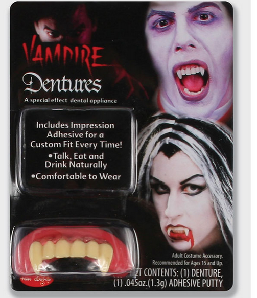 Halloween Vampire Teeth Fake False Teeth Adults Fancy Dress Accessory Dentures