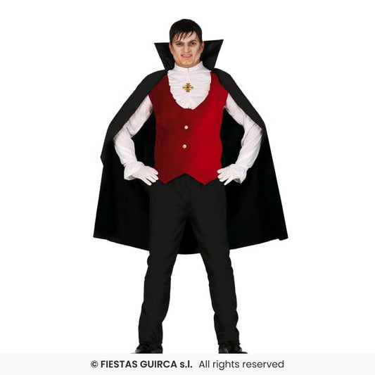 Count Mens Vampire Dracula Halloween Fancy Dress Costume Adults S-XL