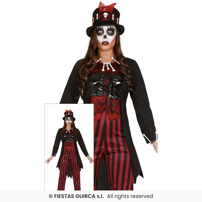 Voodoo Witch Costume Ladies Halloween Fancy Dress Outfit UK 8-16