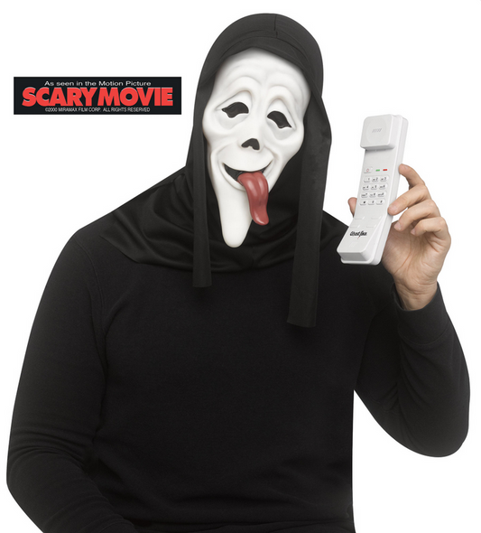 WASSUP! Mask & Phone Kit Scream Fun World Scary Move Adults Fancy Dress Kit