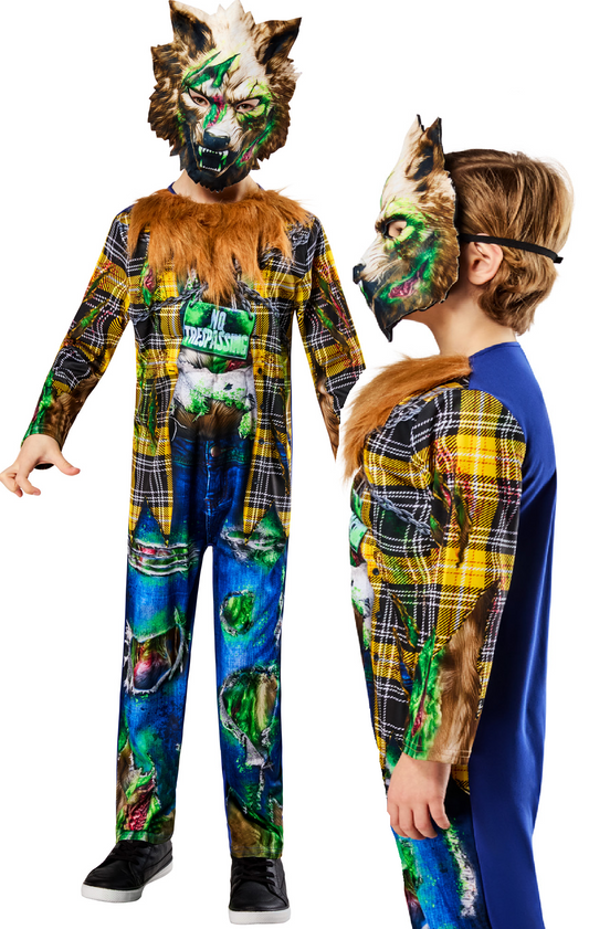 Toxic Werewolf Costume Childrens Wolf Halloween Fancy Dress Outfit Boys Girls