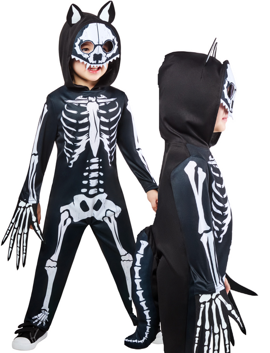 Skeleton Werewolf Costume Halloween Boys Girls Fancy Dress Outfit Toddler Age 2-8