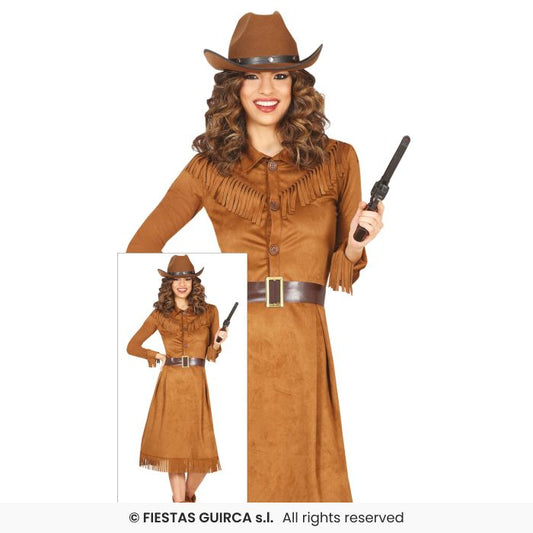 Western Indian Ladies Fancy Dress Costume Wild West Adults Outfit UK 8-18