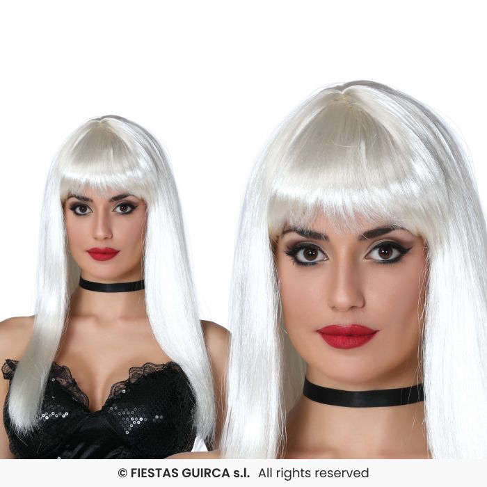 Adult Ladies Long Straight Wig With Fringe Colour Fancy Dress Wig Adults