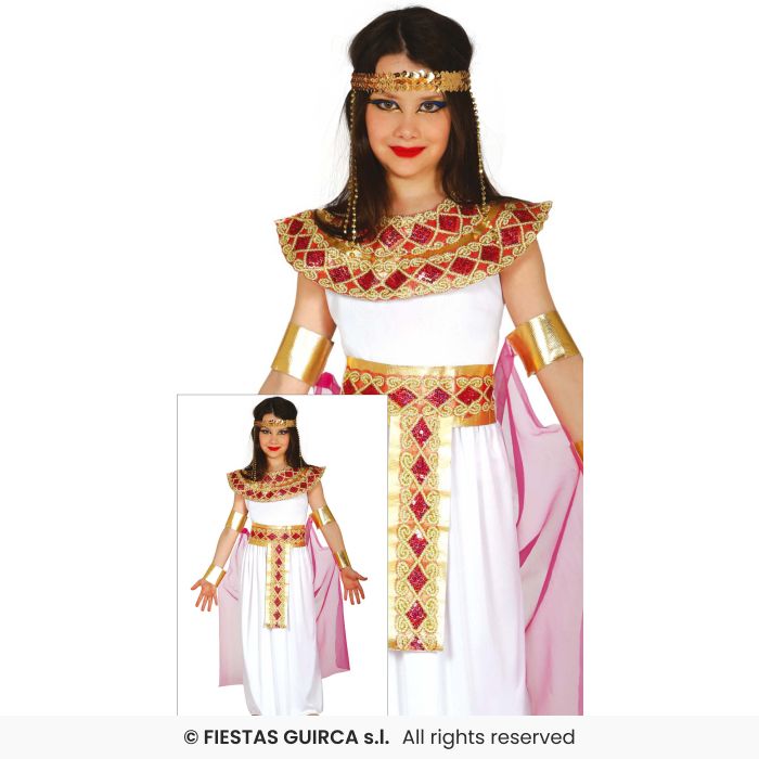 Girls White Cleopatra Fancy Dress Costume Ancient Egypt Book Day Egyptian Outfit Age 3-12