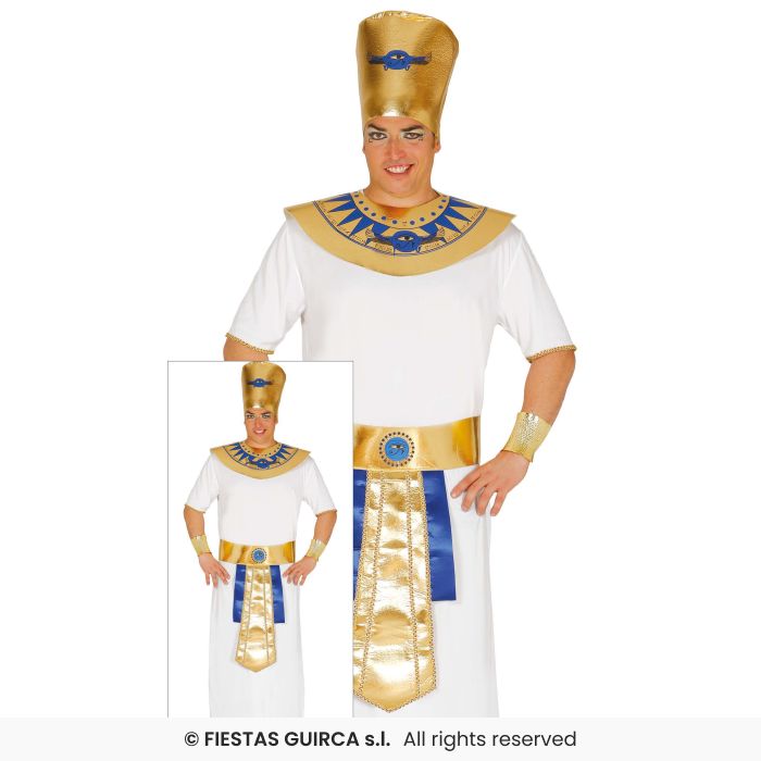 White Egyptian Mens Costume Pharaoh Adults Fancy Dress Outfit Historical M-XXL