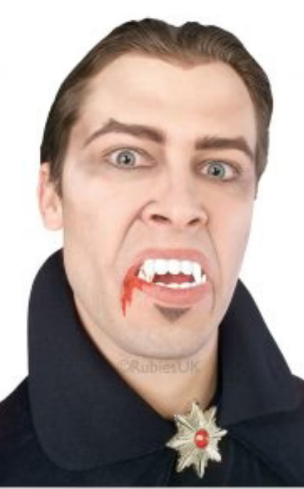 Vampire Teeth Vampiress False Teeth Adults Halloween Fancy Dress Accessory White