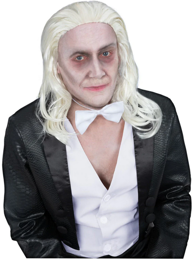 Rocky Horror Show Riff Raff Wig White Mens Fancy Dress Wig Official