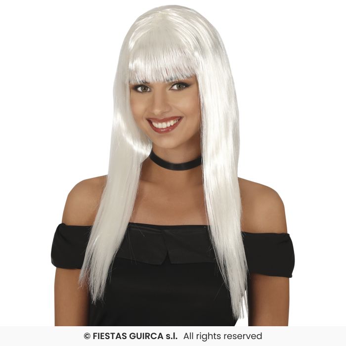 Ladies Long Straight Wig With Fringe Colour Fancy Dress Wig Adults 120gram