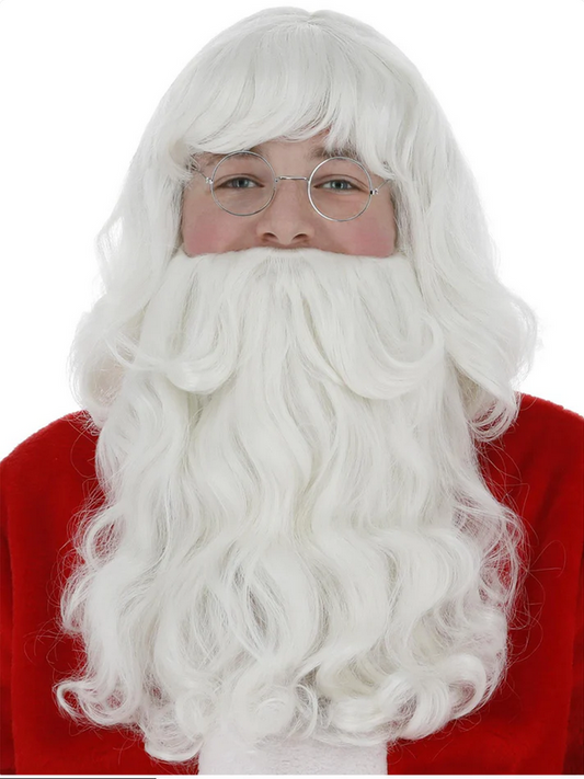Luxury Santa Beard Father Christmas Fancy Dress Accessory & Santa Wig