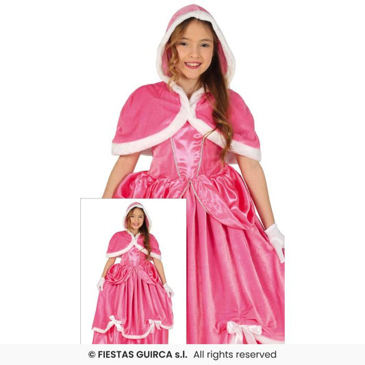 Winter Pink Princess Royal Girls Fairytale Storybook Fancy Dress Costume Age 3-9