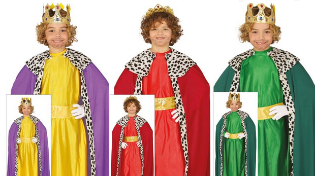 Wiseman Costume Kids Nativity Play Fancy Dress Outfit King Wise Man Age 3-12