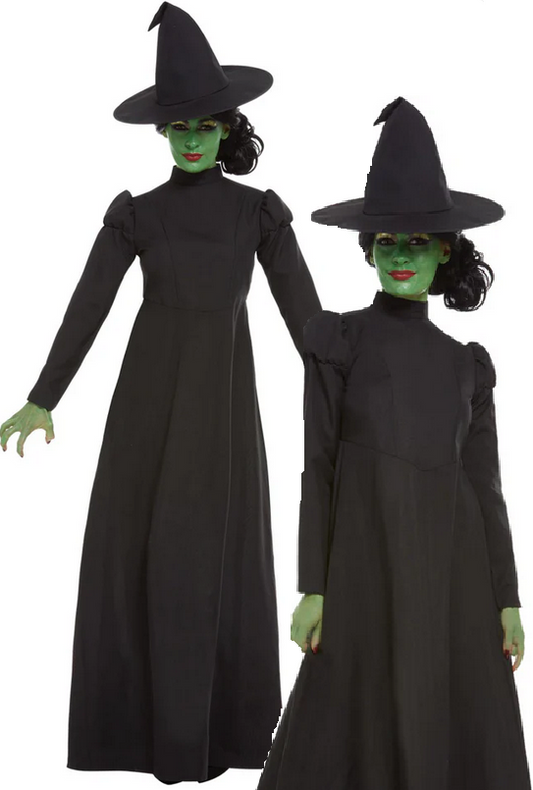 Wicked Witch Costume Ladies Halloween Fancy Dress Witches Outfit UK 4-18