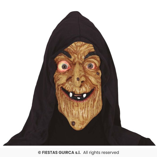 Witch Mask With Hood Adults Fancy Dress Mask Halloween Accessory