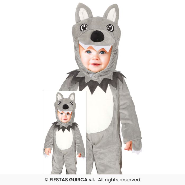 Little Wolf Costume Toddlers Fairytale Book Day Fancy Dress Outfit Wild Dragons Age 1-2