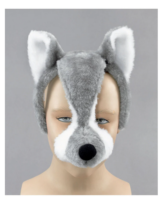 Wolf Mask With Sound Kids Farm Animal Book Day Fancy Dress Prop
