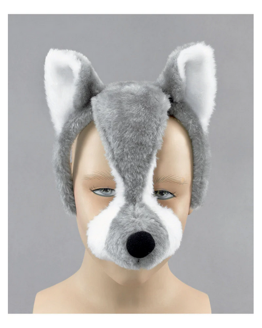 Wolf Mask With Sound Kids Farm Animal Book Day Fancy Dress Prop