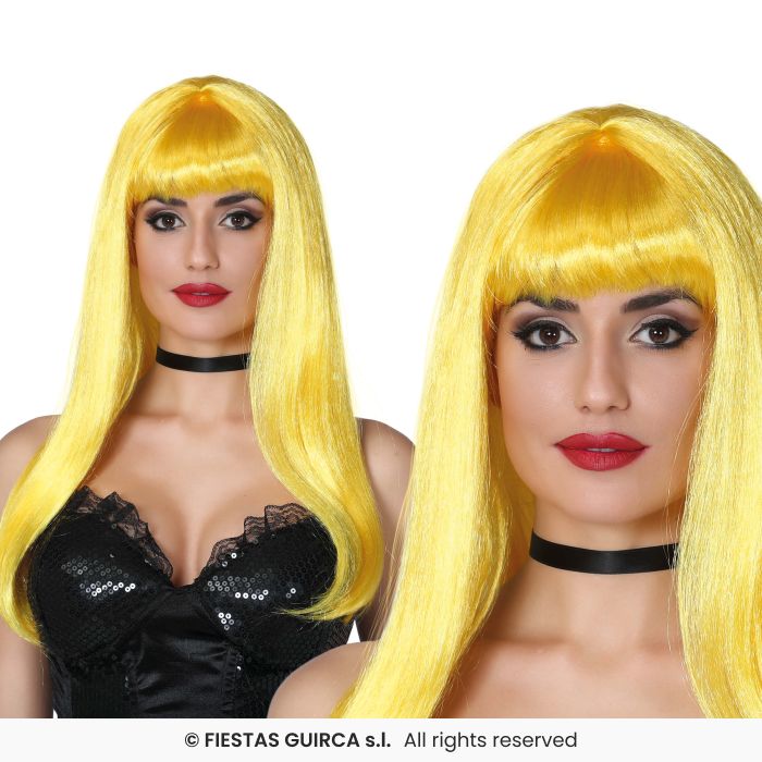 Adult Ladies Long Straight Wig With Fringe Colour Fancy Dress Wig Adults