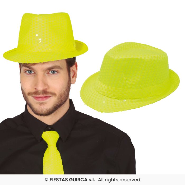 Sequin Hats Showtime Fancy Dress Fedora Hat Mens Ladies Musical Show