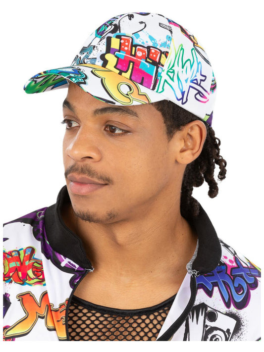90s Graffiti Peaked Cap Adults Rapper Mens Ladies Graffiti Baseball Cap 1990s
