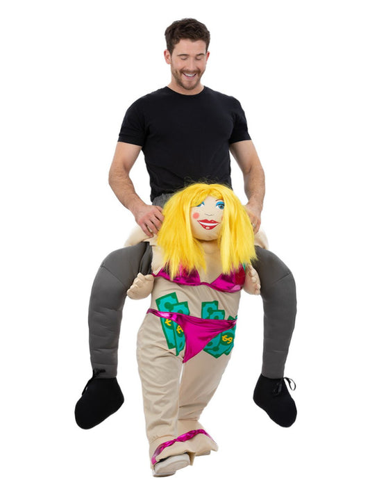Carry Me Piggyback Costume Stripper Comedy Novelty Stag Fancy Dress Outfit Adults