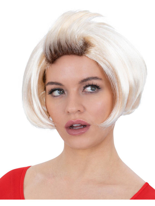 Mary Flick Wig Adults 1990s Fancy Dres Blonde Quiff Wig Ladies