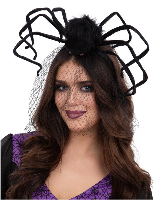 Adults Black Spider Headband