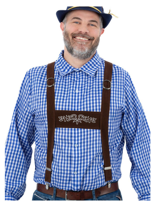 Lederhosen Braces Adults Fancy Dress Accessory Mens Oktoberfest Beer Festival