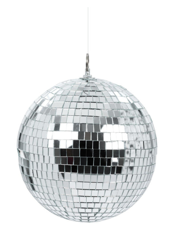 Silver Disco Ball 60s 70s Fancy Dress Party Prop Decoration Sequin