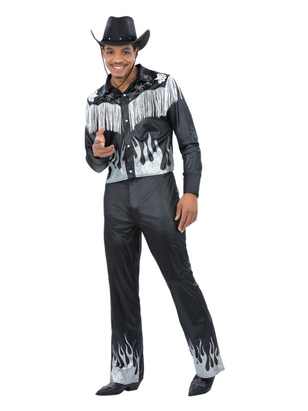 Glamorous Cowboy Costume Adults Western Wild West Fancy Dress Outfit Mens
